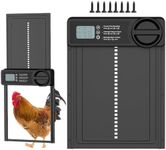 Automatic Chicken Coop Door Opener,2024 Upgraded Full Stainless Steel Weatherproof Improved Coops Door Opener with Timer,3*AA Battery Powered, Predator Resistant Self-Locking (Battery Powered)