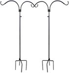 Erva Adjustable Double Shepherd Hooks, Black, Pack of 2