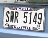 FANMATS NCAA Louisiana State University Tigers Chrome License Plate Frame