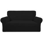 Easy-Going Stretch Sofa Slipcover Couch Sofa Cover Furniture Protector Soft with Elastic Bottom for Pets Kids Children Dog Spandex Jacquard Fabric Small Checks (Medium XL, Black)