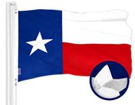 G128 - Texas State Flag 2x3ft Embroidered Stars Sewn Stripes with Brass Grommets 210D Quality Oxford Nylon - Texas Flag State of Texas Flag