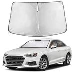 EcoNour Windshield Sunshade for Audi A4 2017-2023 2024 2025, Sun Visor for Front Windshield & Window Sun Shade Cover, UV Heat Blocker & Protector, Car Accessories