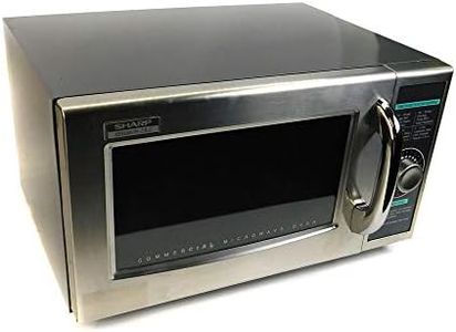 Sharp R-21LCFS Medium-Duty Commercial Microwave Oven with Dial Timer, Stainless Steel, 1000-Watts, 120-Volts, One Size