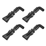 uxcell Aquarium Nozzle Plastic Pump Nozzles Water Outlet Return Pipe Plumbing Fitting Black 8mm/0.31" OD 4Pcs