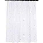 AmazonBasics Polyester Printed Gold Foil Confetti Shower Curtain, Multicolour, 72 x 72 inch