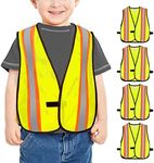 KAYGO Kids High Visibility Vest,Toddler Reflective Safety Vest in Yellow, Orange, Blue or Pink,Ideal for Ages 3-9