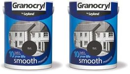 Leyland Granocryl Smooth Masonry Paint - Black 2.5L (Pack of 2)
