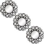 Small Round Mirrors for Wall Decor Set of 3 - Great Home Accessories for Bedroom, Living Room & Dinning Room (MS007)