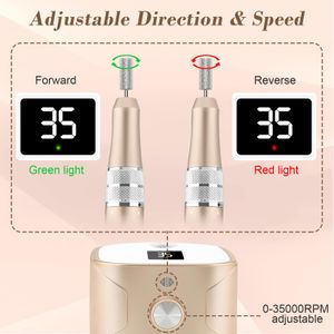 Kredioo 35,000RPM Nail Drill – Gold Electric Manicure Tool