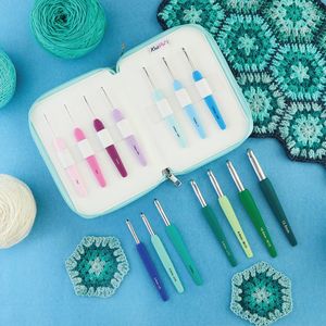 KnitPro Waves Crochet Hook Set – Ergonomic Handles, 9-Piece