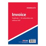 Ocean Pads Invoice Book Duplicate Without VAT, A5 148 x 210mm, 2-Part Carbonless (69776)