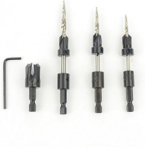 W L Fuller 10349003C Countersinks and Matching HSS Taper Point Drills, Set of 3