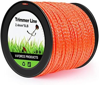 EAONE 1640 FT Weed Eater String, 0.095” String Trimmer Line in Spool, 5 LB Weed Wacker String Heavy Duty, Orange, Twisted Shape