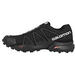 Salomon Speedcross 4 Women's Trail Running Shoes, Offering Aggressive Grip, Precise Foothold, and Lightweight Protection, Black, 7.5