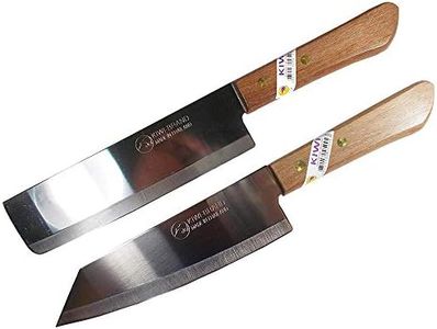 KIWI Knife Cook Utility Knives Cutlery Steak Wood Handle Kitchen Tool Sharp Blade 6.5" Stainless Steel 1 set (2 Pcs) (No.171,172)