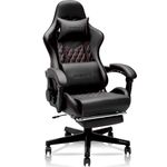 HOMRACER Gaming chair,Office chair, Computer chair,Ergonomic desk chair,Massage chair, Office chair for home,360°- Swivel seat,Compact,Linkage armrest,High back,Present(Classic Black)