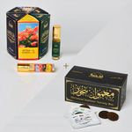 Dukhni Maamoul Bakhoor Variety Box & Attar Oil Set Authentic Arabic Incense & Fragrance Oils | 20 pcs bakhoor & 6 attars Luxurious Long-lasting Assorted Scents | العطار العربي | دخني عود بخور