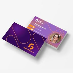 BillyPrint Customize Business Cards Printable Add Photo/Text/Logo Print Your Own Personalized Business Card 14PT 300GSM Glossy Double-Sided Coated 3.5x2 inch-100 PCS