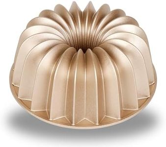 Baker's Secret Nonstick Fluted Cake Pans, Bake Unique Cakes, Die Cast Aluminum Cake Pans, 2 Layers Non-stick Coating Easy Release, Fluted Cake Pan - 9.7cups capacity 2024 - (French Wreath)