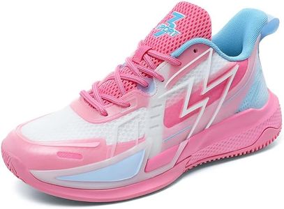 Bacury Women Basketball Shoes Fashion Athletic Sneakers Unisex High Top Lightweight Volleyball Non Slip Outdoor Sport Shoes Rose Size 11