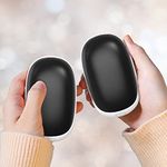 Magnetic Hand Warmers Rechargeable 2 Pack, Lafhome 5000mAh Reusable Portable Hand Warmer/Power Bank, 2 in 1 Electric Pocket Warmer Great for Outdoor, Hunting, Golf, Warm Gifts for Women Men Black