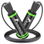 ROMIX Skipping Ropes Adult Fitness, Speed Jump Ropes for Home Gym Exercise Workout Fat Burning Calorie Lose Weight, Adjustable Rope for Adult Kids with Foam Handle and Ball Bearings, CrossFit MMA HIIT