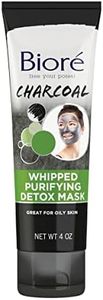 Biore Charcoal Whipped Purifying Detox Mask, with Natural Charcoal, Deep Pore Cleansing, 4 Ounce, Dermatologist Tested, Non-Comedogenic, Oil Free