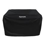 Kenmore 66 Inch Gas Grill Cover for Outdoor Grill, Universal BBQ Grill Cover for 6-Burner Gas Grill, Weatherproof, UV- and Fade-Resistant with Hook & Loop Straps, Black