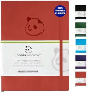 Panda Planner Pro 2025 Undated Daily Planner with Hourly Schedule 8.5"x11" - To Do List Notepad, Daily Journal, Goal Planner, Habit Tracker, Gratitude Journal - Home/Office Supplies for Women - Orange