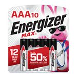 Energizer MAX AAA Batteries (10 Pack), Triple A Alkaline Batteries