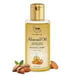 TNW-THE NATURAL WASH Pure Almond Oil Rich in Vitamin E | Cold pressed Virgin Badam Tail for Skin & Hair | 100% Pure & Natural (100ml)