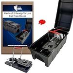 READY STEADY DEFEND Solo Rat Boxes - Pack of 2, Instant Kill Rat Box, Easy to Use & Effective Rat Traps for Outdoor & Indoor Use, Secure Rat Traps that Kill Instantly - Easy to use Rodent Kit