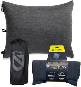NEMO Equipment Fillo King Luxury Camping Pillow - Black Pearl/Birch Bud - One Size
