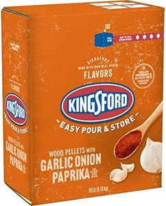 Kingsford Signature Flavors Wood Pellets with Garlic, Onion and Paprika, Hickory Wood Blend, 100% Real Spice - for All BBQ Grills & Smokers, 18 lbs