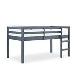 DHP Milton Junior Wooden Low Loft Bed for Kids, Twin, Grey