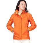 MARMOT Women's PreCip ECO Jacket | Lightweight, Waterproof Jacket for Women, Ideal for Hiking, Jogging, and Camping, 100% Recycled, Tangelo, Medium