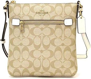Coach Women's Mini Rowan File Shoulder Crossbody Bag, Signature Canvas - Light Khaki/Chalk
