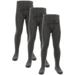 A2Z 4 Kids Cotton Rich Uniform School Tights Comfortable Schoolwear - UF Tights Grey 3 Pack 9-10