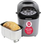 West Bend 47413 Hi-Rise Bread Maker Programmable Horizontal Dual Blade with 12 Programs Including Gluten Free, 3-Pound, Gray