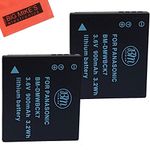 Pack of 2 DMW-BCK7 Batteries for Panasonic Lumix DMC-FH25, FH27, FP5, FP7, FS16, FS18, FS22, FS35, FS37, DMC-S1, DMC-S2, DMC-S3, DMC-SZ1, DMC-SZ5, DMC-SZ7, DMC-TS20, DMC-TS25, DMC-TS30 Digital Camera