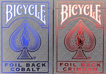 Bicycle Metal Luxe MetalLuxe Rider Back Playing Cards 2 Decks Crimson Red and Cobalt Blue Version 2