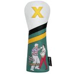 WONXISEN Golf Club Headcover for Hybrids Funny Style Premium Leather Golf Headcovers Set with Embroidery Tags TPIW(X)