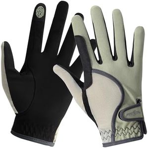 FitsT4 Sports Kids Horse Riding Gloves Girls Boys Equestrian Horseback Riding Gloves Mesh for Youth Children Touchscreen Green S