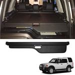 Car Retractable Cargo Cover Luggage Shade Shield for Land Rover Discovery 3 LR3 2004-2009, Black Rear Trunk Parcel Shelf, Security Shield Panel Roller Blind, Interior Accessories