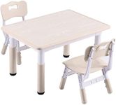 DOREROOM Kids Table and 2 Chairs Se