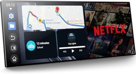 Volam 10.25'' Carplay Screen for car with Netflx YouTube and Backup Camera for iPhone Android Auto Upgraded Wireless AI Video Entertainment Box Built-in Apps Voice Control GPS for iOS 10+ Android 11+