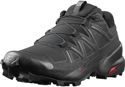 Salomon Men's Speedcross 5 Trail Running and Hiking Shoe, Black/Black/Phantom, 8.5 US