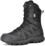 XPETI Mens Tactical Boots Waterproof Combat Boots for Men Lightweight Military Hiking,Black Size 9 UK