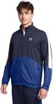 Under Armour Men's Tricot Fashion Jacket, (410) Midnight Navy/Tech Blue/White, X-Large