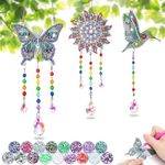 Diamond Painting Wind Chime Kit Toys DIY Kids Crafts Diamond Art Sun Catcher for Home Garden Window Decor - Craft Kits Girls Gifts for 6 7 8 9 10 11 12 Year Old Girls Boys Kids